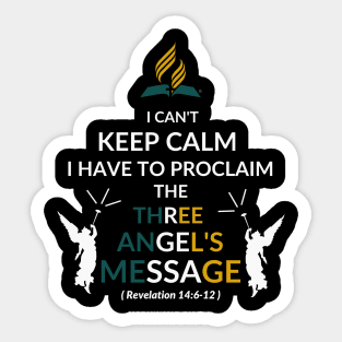 Adventist Three angel's Message Sticker